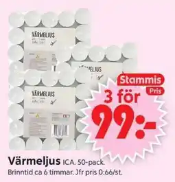 ICA Supermarket Värmeljus erbjuda