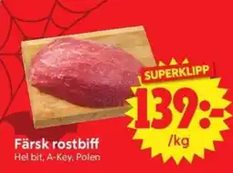 Nya Pulsen Färsk rostbiff erbjuda