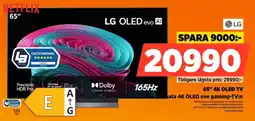 Power LG 65" 4K OLED TV erbjuda