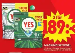 ICA Maxi Yes maskindiskmedel erbjuda