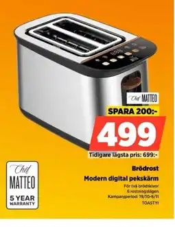 Power Chef matteo brödrost erbjuda