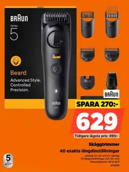 Power Braun skäggtrimmer erbjuda