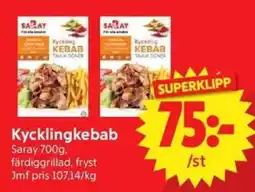 Nya Pulsen Saray kycklingkebab erbjuda
