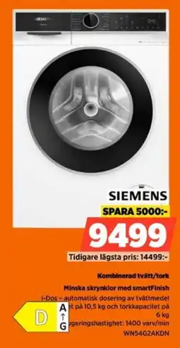 Power Siemens kombinerad tvätt/tork erbjuda