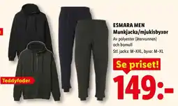 Lidl Esmara Men Munkjacka/mjukisbyxor erbjuda