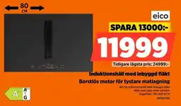 Power eico induktionshäll med inbyggd fläkt erbjuda