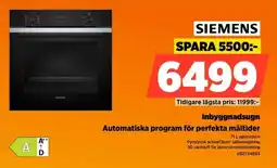 Power Siemens inbyggnadsugn erbjuda