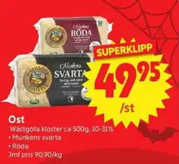 Nya Pulsen Wästgöta kloster munkens svarta röda erbjuda