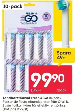 Rusta Fresh & Go tandborsthuvud erbjuda