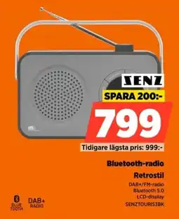 Power Senz bluetooth-radio retrostil erbjuda