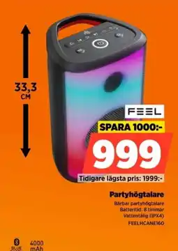 Power Feel partyhögtalare erbjuda