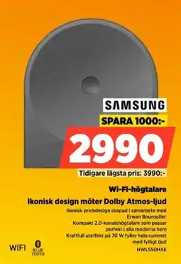 Power Samsung Wi-Fi-högtalare erbjuda