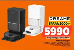 Power Dreame robotdammsugare dual flex arm för grundlig rengöring erbjuda