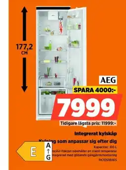 Power Aeg integrerat kylskap erbjuda