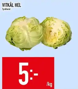 Matdax Vitkål hel erbjuda