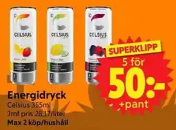 Nya Pulsen Celsius energidryck erbjuda