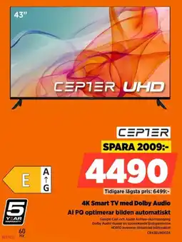 Power Cepter 4K Smart TV med Dolby Audio erbjuda