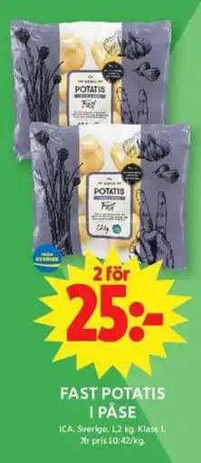 ICA Maxi Fast potatis i påse erbjuda