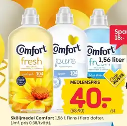 Rusta Comfort sköljmedel erbjuda