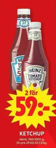 ICA Maxi Heinz ketchup erbjuda