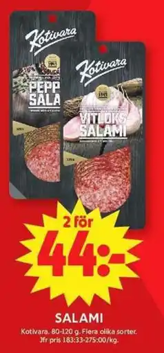 ICA Maxi Kotivara salami erbjuda