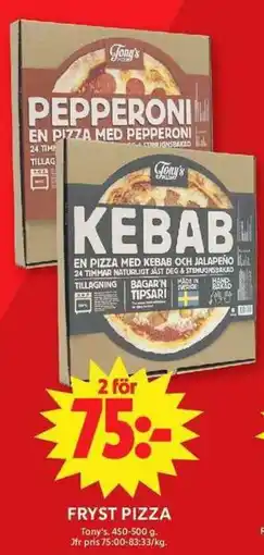 ICA Maxi Tony's pizza erbjuda