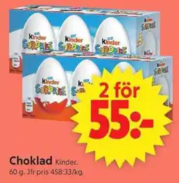 ICA Supermarket Kinder Choklad erbjuda