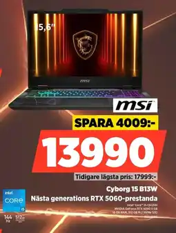 Power msi cyborg 15 b13w erbjuda
