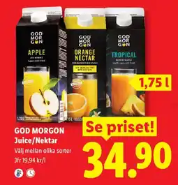 Lidl God morgon juice/nektrar erbjuda
