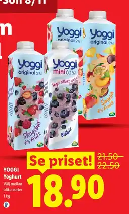 Lidl Yoggi Yoghurt erbjuda