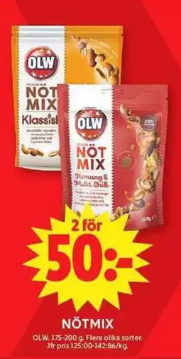 ICA Maxi Olw nötmix erbjuda
