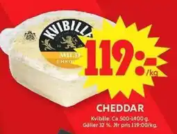 ICA Maxi Kvibille cheddar erbjuda