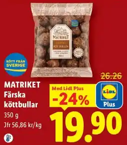 Lidl Matriket Färska köttbullar erbjuda
