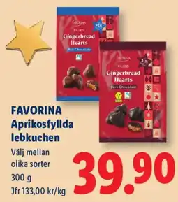 Lidl Favorina aprikosfyllda lebkuchen erbjuda