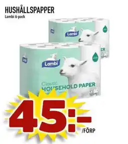 Din Mat Lambi hushållspapper erbjuda