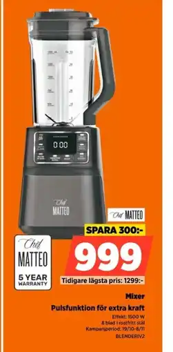 Power Chef matteo mixer erbjuda