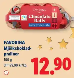 Lidl Favorina mjölkchoklad-praliner erbjuda
