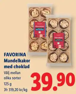 Lidl Favorina mandelkakor med choklad erbjuda