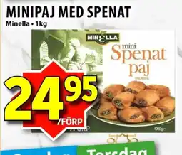Matvärlden Tensta Minella minispenatpaj erbjuda