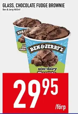 Matdax Ben & Jerry's glass chocolate fudge brownie erbjuda