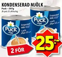 Matvärlden Tensta Puck kondenserad mjölk erbjuda