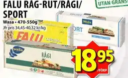 Matvärlden Tensta Wasa Falu Råg-Rut/Rågi/Sport erbjuda