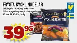 Din Mat Guldfågeln kycklingschnitzel erbjuda