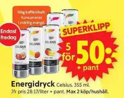 ICA Supermarket Energidryck Celsius erbjuda