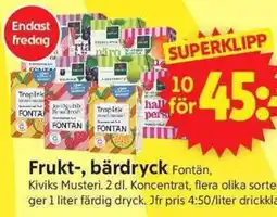 ICA Supermarket Fontän frukt- och bärdryck erbjuda
