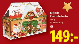 Lidl Kinder Chokladkalender erbjuda