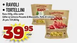 Nelins Rana ravioli tortellini erbjuda