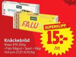 Nya Pulsen Wasa Knäckebröd erbjuda