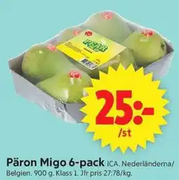 ICA Supermarket Päron Migo 6-pack erbjuda