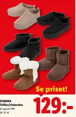 Lidl Esmara Tofflor/vinterskor erbjuda